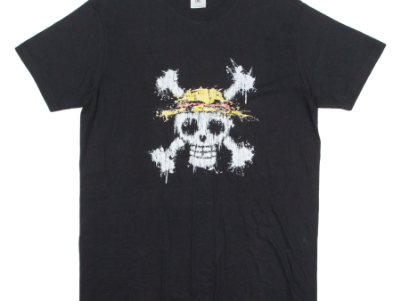 B&C Skull And Bones Mens T-Shirt Black Crew Neck M For Discount