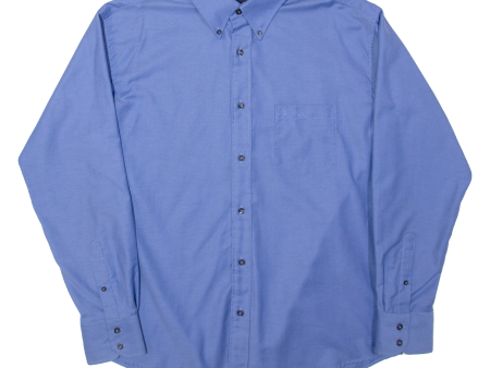 BEN SHERMAN Mens Plain Shirt Blue Long Sleeve L Supply