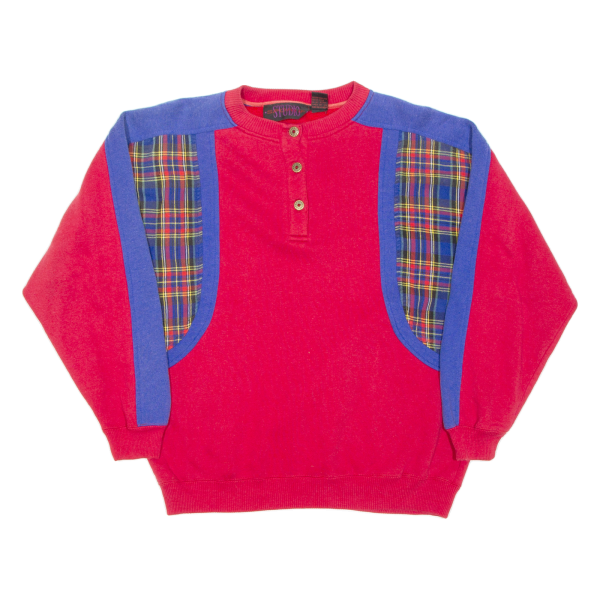 STUDIO SPORTIF Mens Sweatshirt Red Button Neck M Online