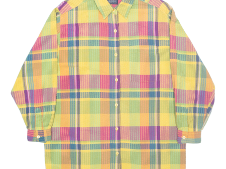 ARIZONA Womens Shirt Yellow Check Long Sleeve L Online