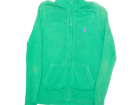 POLO SPORT RALPH LAUREN Womens Jumper Green Tight Knit S Hot on Sale