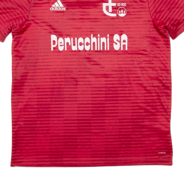 ADIDAS Les Bois Fc Mens Football Shirt Jersey Red M on Sale