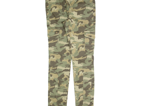 ZARA Camo Cargo Mens Trousers Green Slim Skinny W30 L31 Fashion