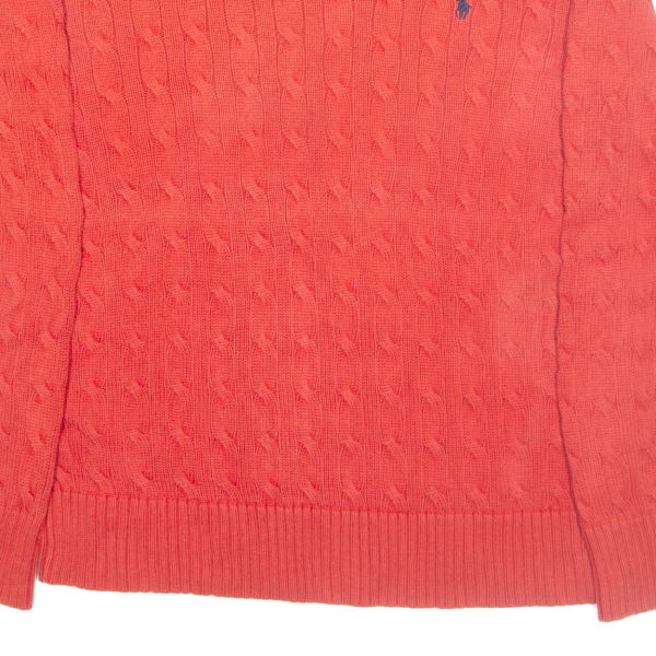 POLO RALPH LAUREN 14-16 Boys Jumper Red Cable Knit L Sale