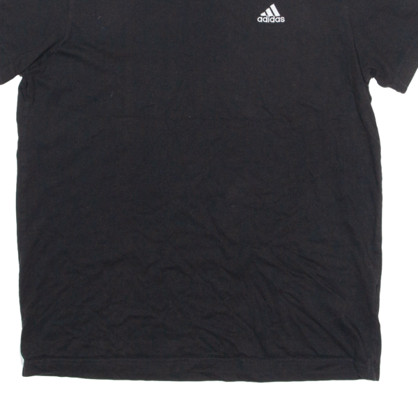 ADIDAS Mens T-Shirt Black Crew Neck XS Cheap