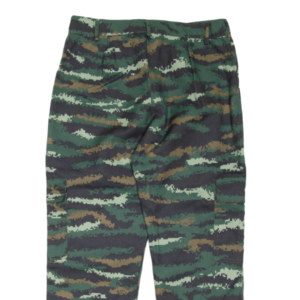 Camo Mens Trousers Green Regular Straight W32 L26 Online now