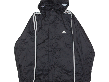 ADIDAS Mens Rain Jacket Black Hooded M on Sale