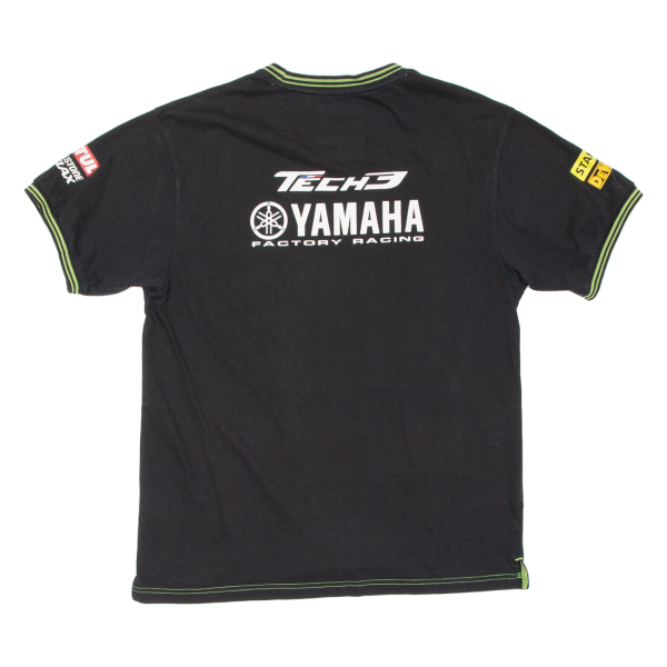 YAMAHA Racing Mens Biker T-Shirt Black L Hot on Sale