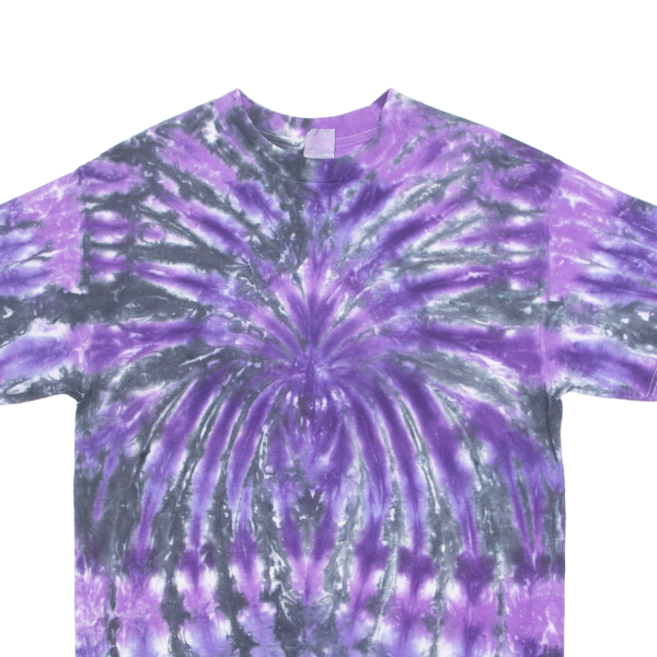 ALSTYLE Mens Tie Dye T-Shirt Purple Crew Neck M Online now