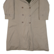 Sherpa Lined Womens Trench Coat Green L on Sale