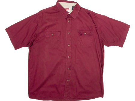 WRANGLER Premium Quality Mens Plain Shirt Red L Online now