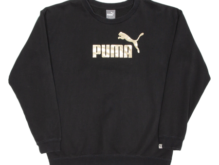 PUMA Womens Sweatshirt Black UK 12 Discount