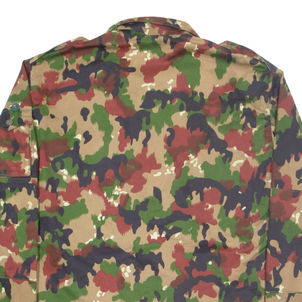 Zip Up Mens Shirt Brown Camouflage Long Sleeve L Online now