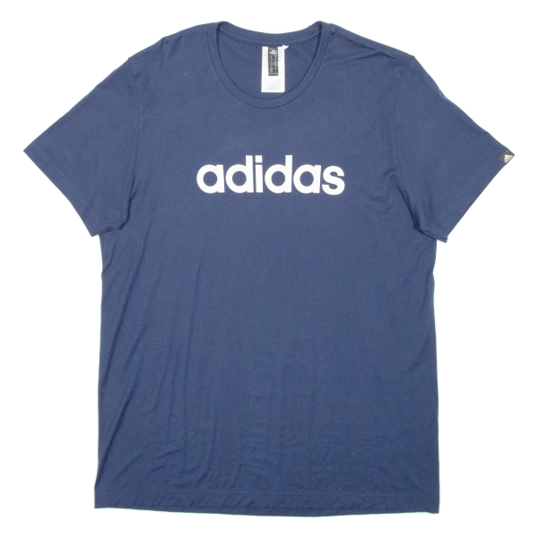 ADIDAS Womens T-Shirt Blue Crew Neck M Fashion