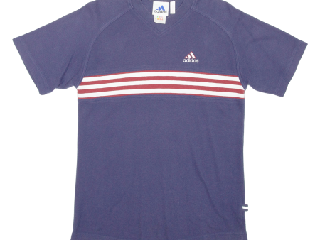 ADIDAS Mens T-Shirt Blue V-Neck M Online