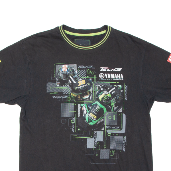 YAMAHA Racing Mens Biker T-Shirt Black L Hot on Sale