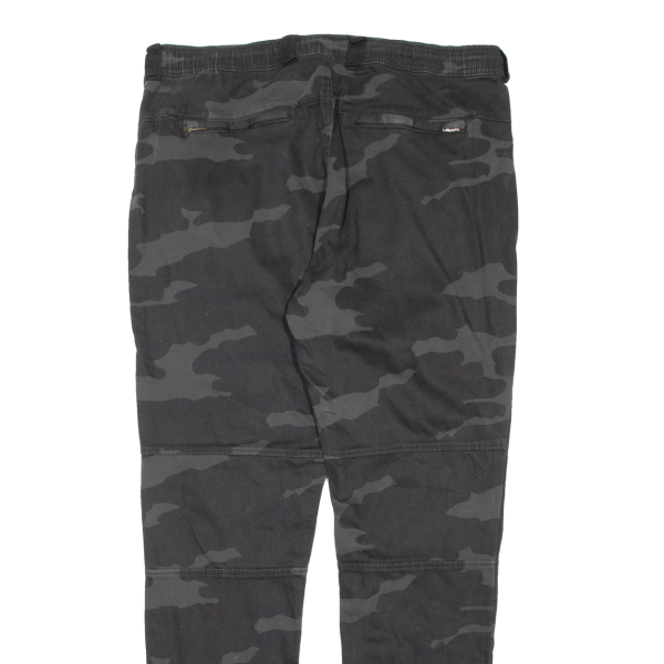 ANGELO LITRICO Camo Mens Trousers Black Regular Tapered W36 L32 For Cheap