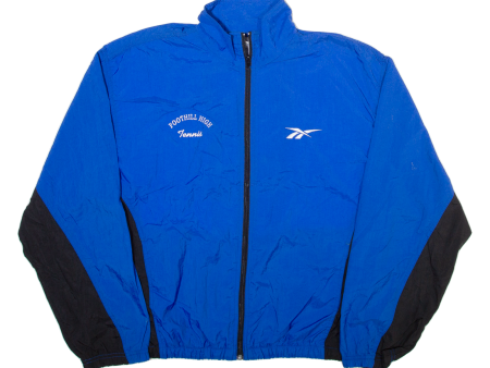 REEBOK Mens Track Jacket Blue Colourblock M For Sale