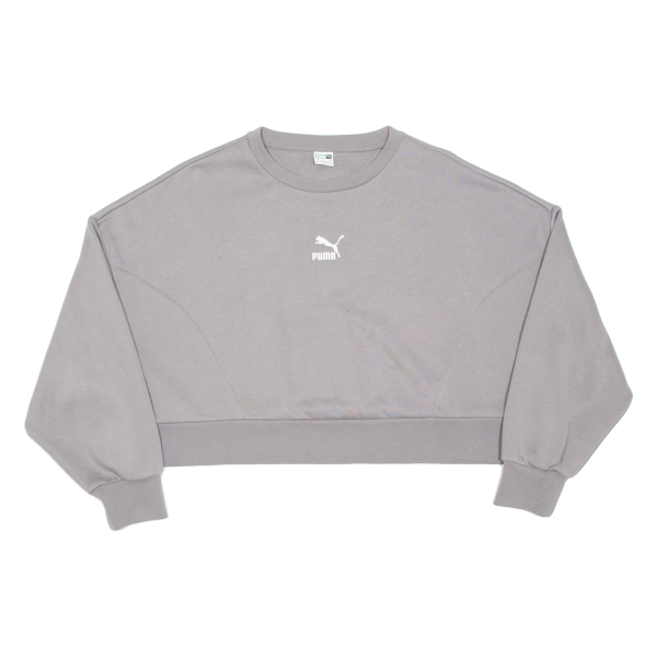 PUMA Cropped Womens Sweatshirt Grey S Sale