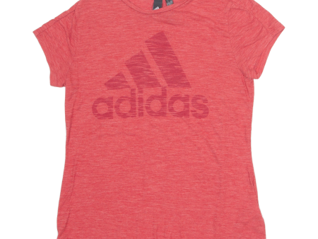 ADIDAS Womens T-Shirt Red Crew Neck M Sale