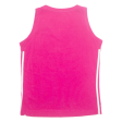 ADIDAS Girls Vest Pink Sleeveless V-Neck 13-14Y Supply