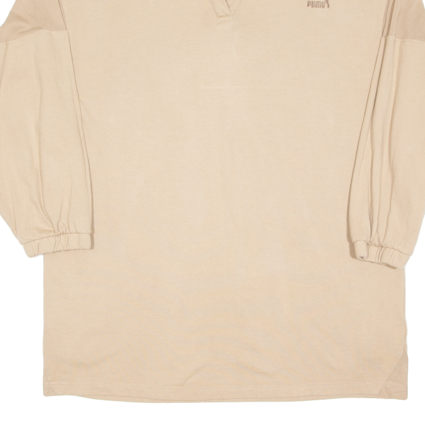 PUMA Womens Sweatshirt Beige V-Neck XL Sale