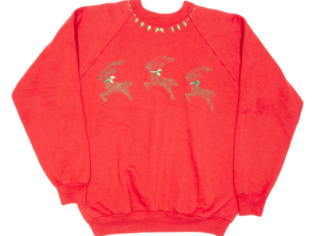 Christmas Jumper Womens Sweatshirt Red XL Online Hot Sale