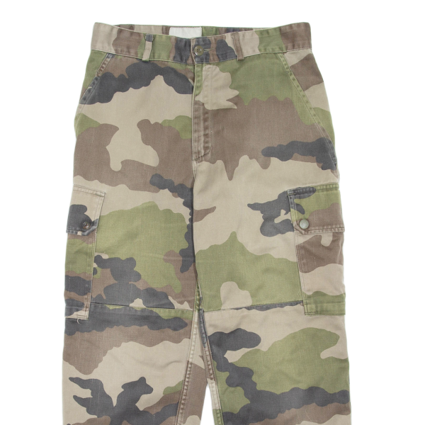 Camo Cargo Mens Trousers Brown Regular Tapered W30 L25 For Cheap