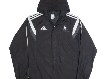 ADIDAS Mesh Lined Mens Rain Jacket Black Hooded L on Sale