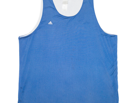 ADIDAS Mens Jersey Blue Sleeveless 90s USA 2XL Supply