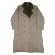 Sherpa Lined Womens Trench Coat Green L on Sale