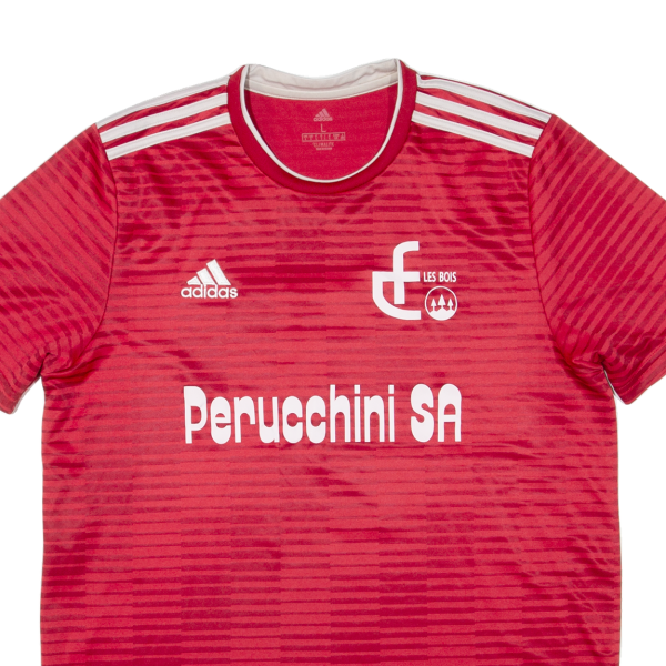 ADIDAS Les Bois Fc Mens Football Shirt Jersey Red M on Sale