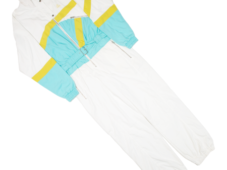 LOFFLER Womens Ski Suit White Colourblock Relaxed M W28 L29 on Sale