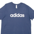 ADIDAS Mens T-Shirt Blue Crew Neck L Online Hot Sale