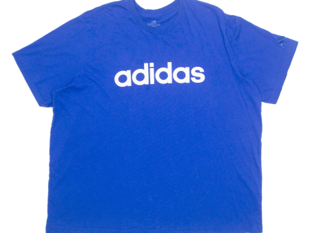 ADIDAS Mens T-Shirt Blue 2XL Hot on Sale