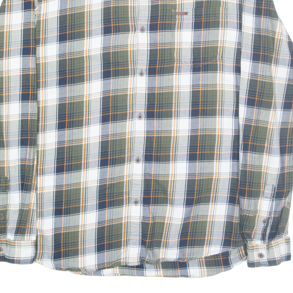 WRANGLER Slim Fit Mens Shirt Green Check Long Sleeve 2XL For Sale