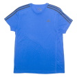 ADIDAS Womens T-Shirt Blue L Supply