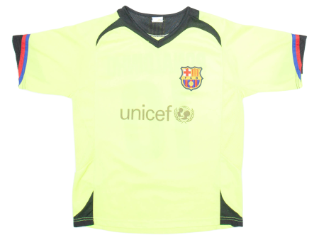 AVELEY FC Barcelona Boys Football Shirt Jersey Yellow XL Cheap