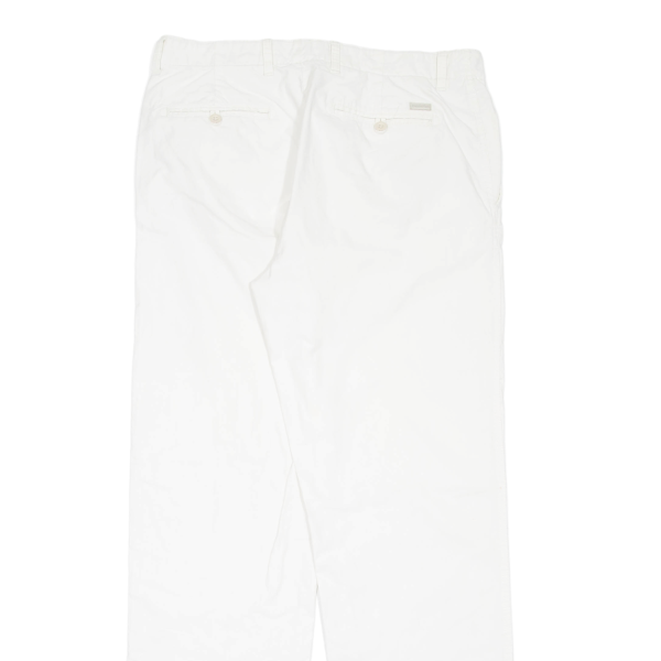 CALVIN KLEIN Womens Trousers White Regular Straight W34 L32 For Sale