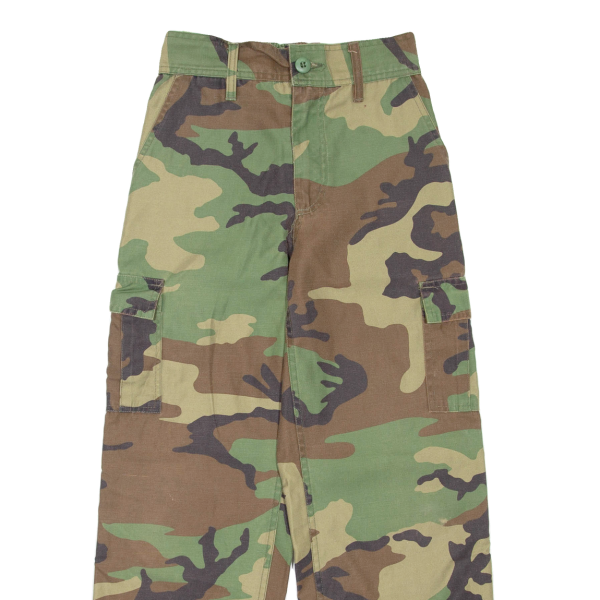 Camo Womens Trousers Green Regular Straight W25 L26 Supply