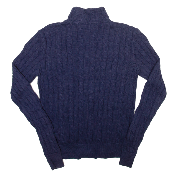 RALPH LAUREN SPORT Womens Cardigan Blue Cable Knit M Online Hot Sale