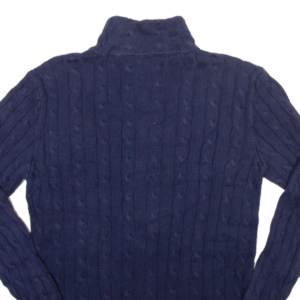 RALPH LAUREN SPORT Womens Cardigan Blue Cable Knit M Online Hot Sale