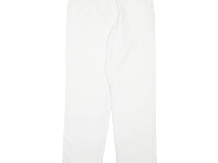 CALVIN KLEIN Womens Trousers White Regular Straight W34 L32 For Sale