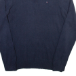 TOMMY HILFIGER Boys Jumper Blue 1 4 Zip Tight Knit L Online Hot Sale