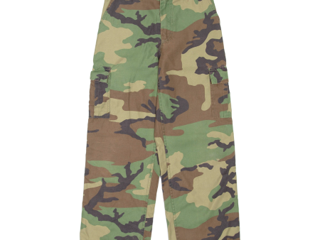 Camo Womens Trousers Green Regular Straight W25 L26 Supply